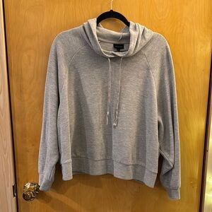Gray Cropped Hoodie